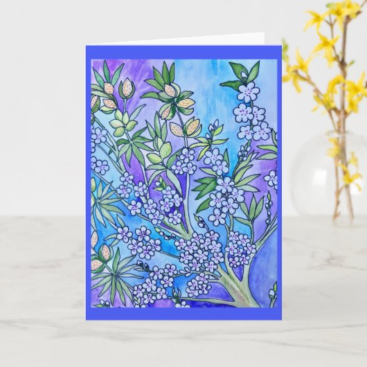 熟したアーモンド カード (黄色い花)