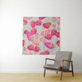 熟したイチゴの手描きテクスチャ タペストリー (インサイチュ(横))