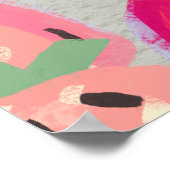 熟したイチゴの手描きテクスチャ ポスター (角)