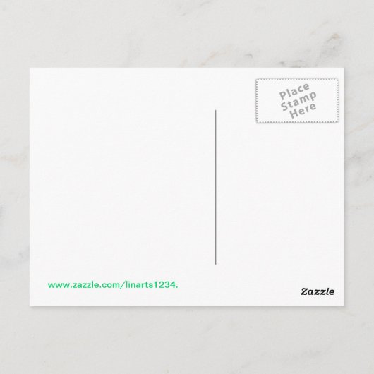 熟したオオバコ。 ポストカード (裏面)