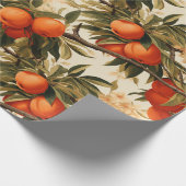 熟したオレンジの枝 ラッピングペーパー (角)