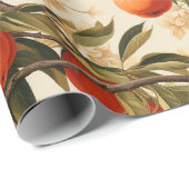 熟したオレンジの枝 ラッピングペーパー (ロールコーナー)