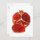 熟したグレープフルーツの半分を切り分け、みずみずしい実が中から見えるようにしたもの ポストカード (正面/裏面)