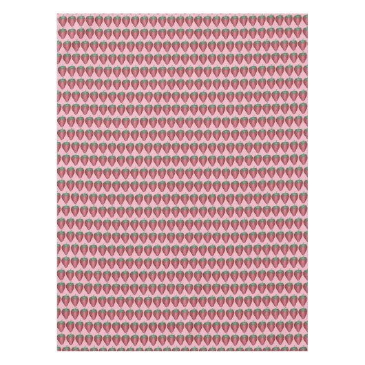 熟したジューシーなイチゴのベリーの果実 テーブルクロス (正面)