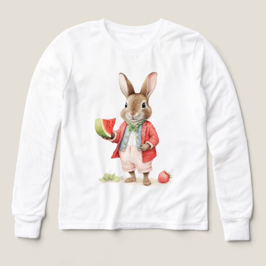 熟したジューシーなスイカを持つピーター・ラビット (デザイン正面)