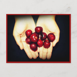 熟したチェリーの handful ポストカード