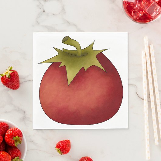 熟したトマト紙ナプキンス スタンダードランチョンナプキン