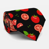 熟したトマト赤い黒いフルーツ農家のネクタイ ネクタイ (ロール)