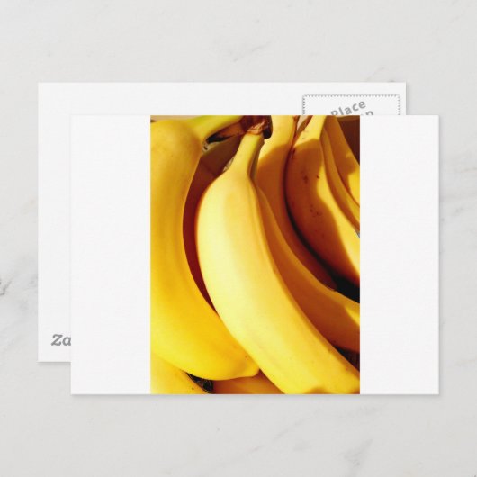 熟したバナナの鮮やかな新鮮な黄色の束 ポストカード (正面/裏面)