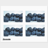 熟したフレッシュブルーベリー 長方形シール (シート)