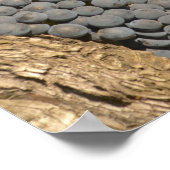 熟したメルロぶどうバンチのあるつる植物 – シャトー ポスター (角)