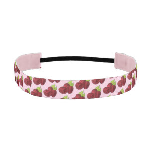 熟したラズベリーレッドラズベリー果実プリント アスレチックヘッドバンド
