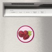 熟したラズベリーレッドラズベリー果実プリント マグネット (インサイチュ (食洗機))