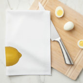 熟したレモン絵を描のキッチンタオル キッチンタオル (四つ折り)