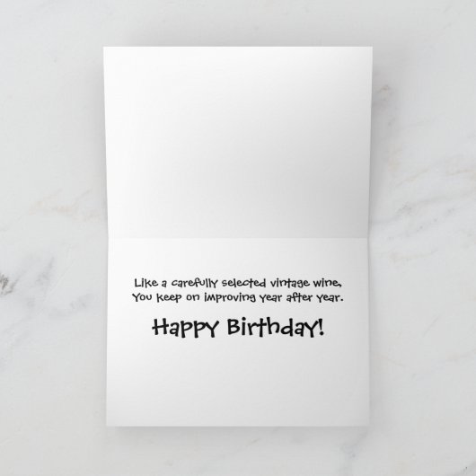 熟したワイン カード (内部)