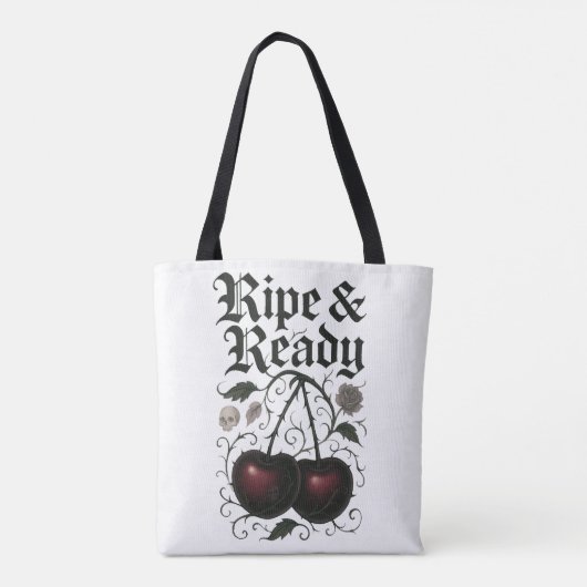 熟した即戦力さくらんぼゴシックグラフィック トートバッグ (裏面)