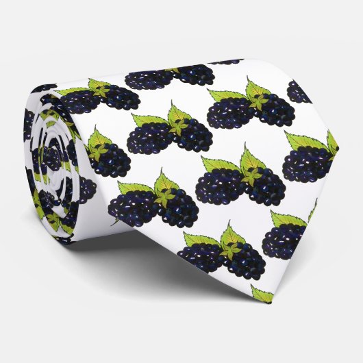 熟した夏ブラックベリーブラックベリーベリー ネクタイ (ロール)