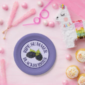 熟した夏ブラックベリーブラックベリーベリー ペーパープレート (パーティー)