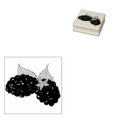 熟した夏ブラックベリーブラックベリーベリー ラバースタンプ (押印)