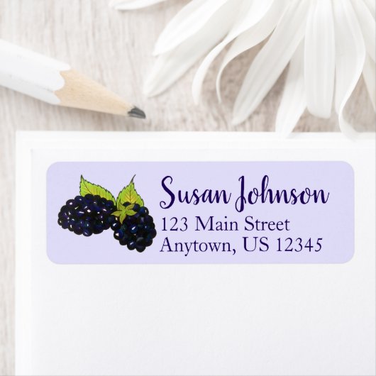 熟した夏ブラックベリーブラックベリーベリー ラベル (インサイチュ)