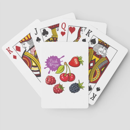 熟した新鮮なフルーツトランプ トランプ (裏面)