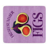 熟した新鮮な夏のイチジクの木キッチンアート カッティングボード (正面)