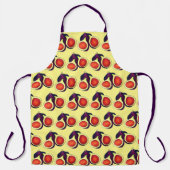 熟した新鮮な薄切り紫色のイチジクの木の果実 エプロン (正面)