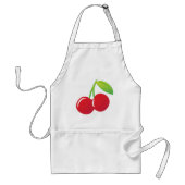 熟した明るい赤いさくらんぼ スタンダードエプロン (正面)