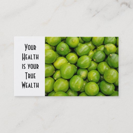 熟した緑のライム 名刺 (正面)