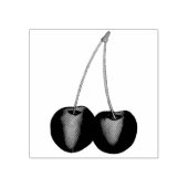 熟した赤いさくらんぼさくらんぼサマーストーンフルーツグルメ ラバースタンプ (インプリント)