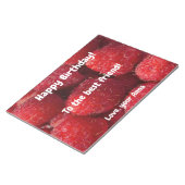 熟した赤いラズベリー ノートパッド (アングル)