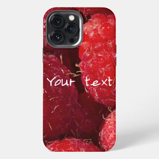熟した赤いラズベリー iPhoneケース (裏面)