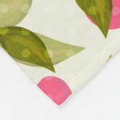 熟した赤さくらんぼ。 フリースブランケット (角)