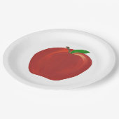 熟した赤りんご絵画の果実紙プレート ペーパープレート (アングル)