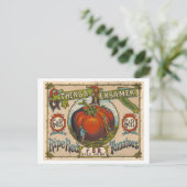 熟した赤トマトのヴィンテージ広告 ポストカード (スタンド正面)