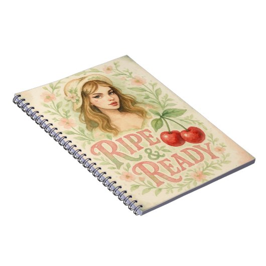 熟した&レディーサマーボホフローラさくらんぼガール ノートブック (右側)
