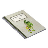 熟していない桃の組パーソナライズされた成 ノートブック (右側)