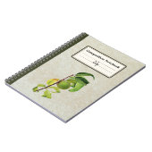 熟していない桃の組パーソナライズされた成 ノートブック (左側)