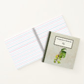 熟していない桃の組パーソナライズされた成 ノートブック (内部)