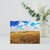 熟し転がた小麦の丘 ポストカード (スタンド正面)