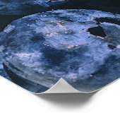 熟オーガニックしたブルーベリーの束 ポスター (角)