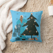 熟女のクリスマス クッション (ブランケット)