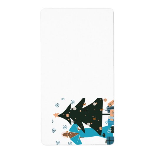 熟女のクリスマス ラベル (正面)