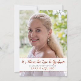 熟女の写真は決して遅すぎる卒業パーティー 招待状