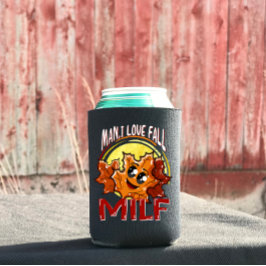 熟女、男I愛秋、秋のかわいいかわいい葉 スリム缶クーラー