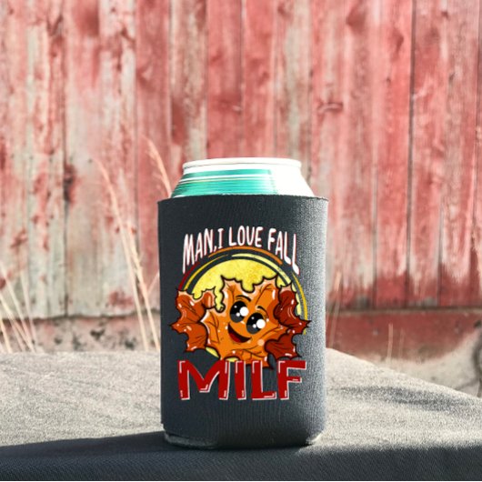 熟女、男I愛秋、秋のかわいいかわいい葉 スリム缶クーラー