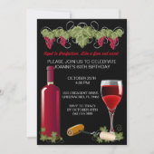 熟年した大人のワイン誕生パーティー 招待状 (正面)