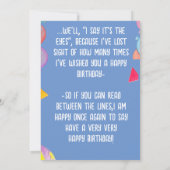 熟年誕生日グリーティングカード サンキューカード (裏面)