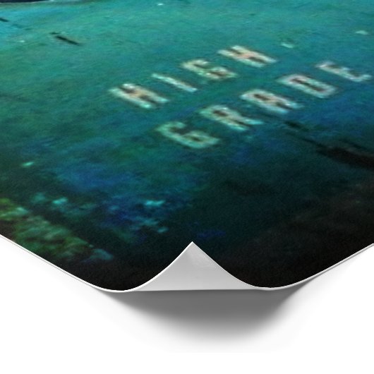 熟成おいしいフレッシュ醸造コーヒーアンティークレプリカ ポスター (角)