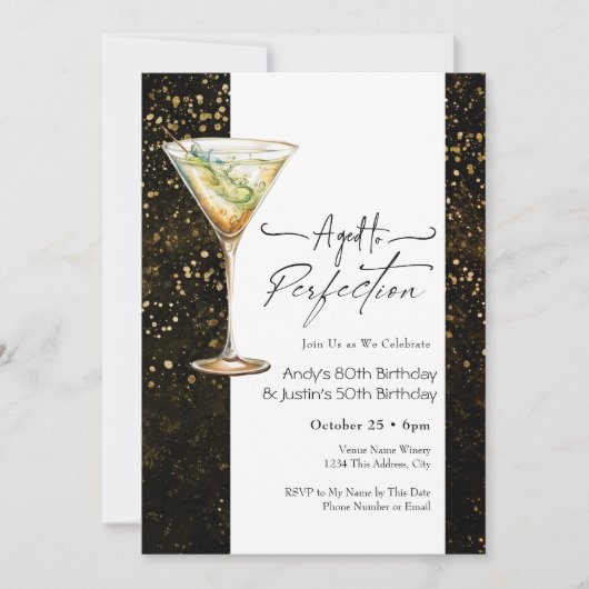 熟成から完全二重成人誕生日招待状 招待状 (正面)